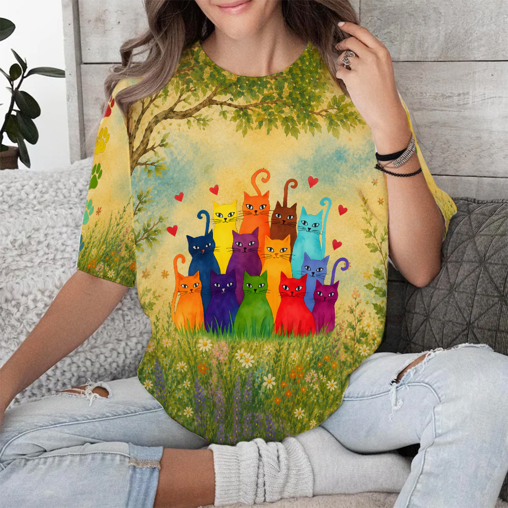 God Knew My Heart Needed Love So He Sent Me My Cats 3D All Over Print T-Shirt And Hoodie