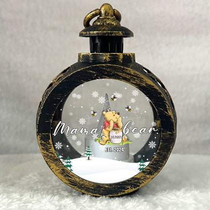 Grandma Hunny Bear, Winnie The Pooh Christmas - Personalized Candlelight Lantern Ornament