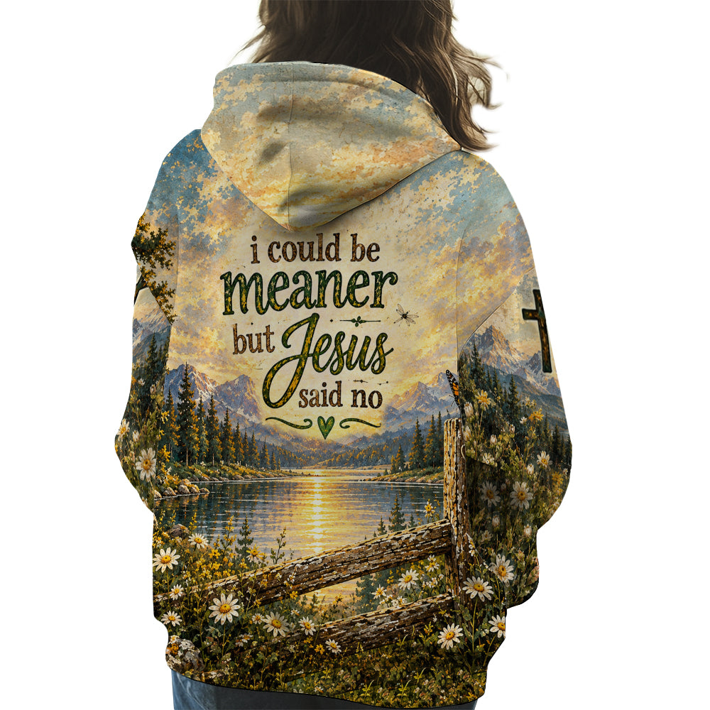 I Could Be Meaner But Jesus Said No Funny Christian Frog 3D All Over Print T-Shirt And Hoodie