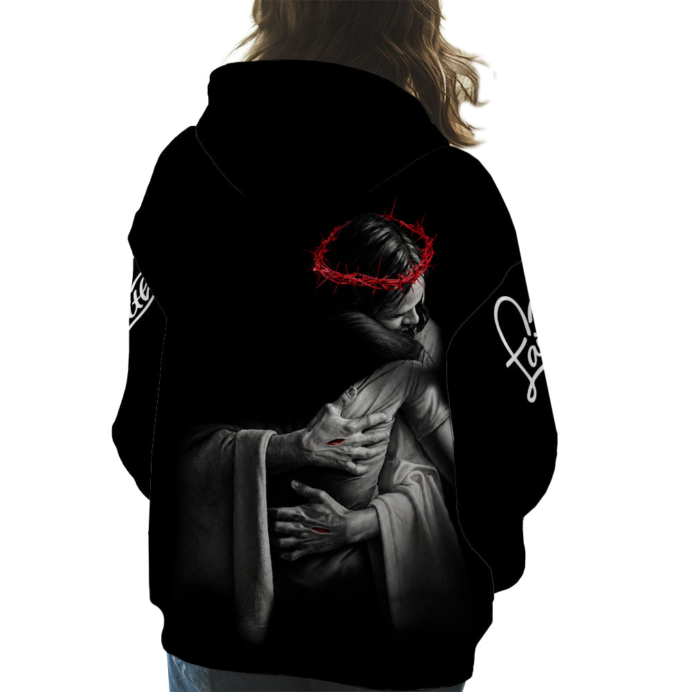 I Fell In Love With The Man Who Died For Me, In The Arms of Lord 3D All Over Print T-Shirt And Hoodie