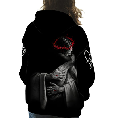 I Fell In Love With The Man Who Died For Me, In The Arms of Lord 3D All Over Print T-Shirt And Hoodie