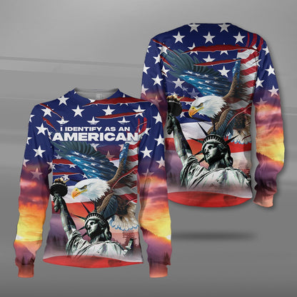 I Identify As An American 3D All Over Print T-Shirt And Hoodie