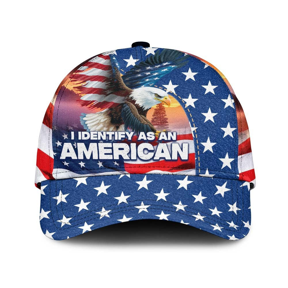 I Identify As An American 3D Over Print Classic Cap