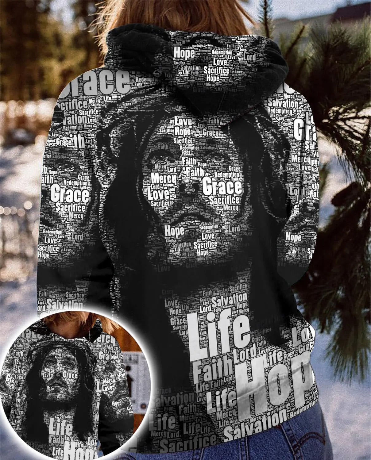 Inspirational 3D Jesus Apparel - Jesus Christ Name, Jesus Christ Crown Of Thorns 3D All Over Print T-Shirt And Hoodie