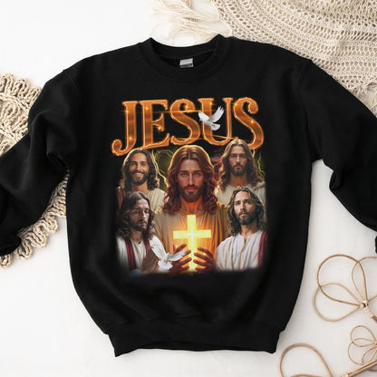 Jesus Bootleg Vintage Sweatshirt, Gift Christian Faith Christ, Funny Retro Christian Religion Sweatshirt