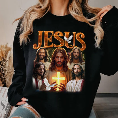 Jesus Bootleg Vintage Sweatshirt, Gift Christian Faith Christ, Funny Retro Christian Religion Sweatshirt