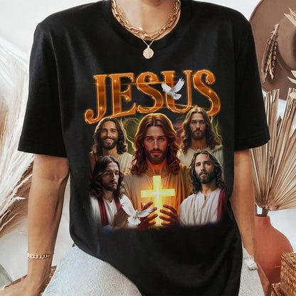 Jesus Bootleg Vintage T-Shirt, Gift Christian Faith Christ, Funny Retro Christian Religion T-Shirt
