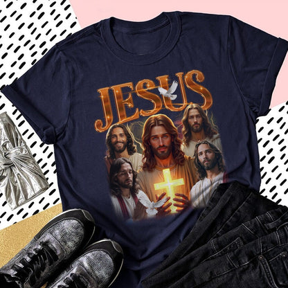 Jesus Bootleg Vintage T-Shirt, Gift Christian Faith Christ, Funny Retro Christian Religion T-Shirt