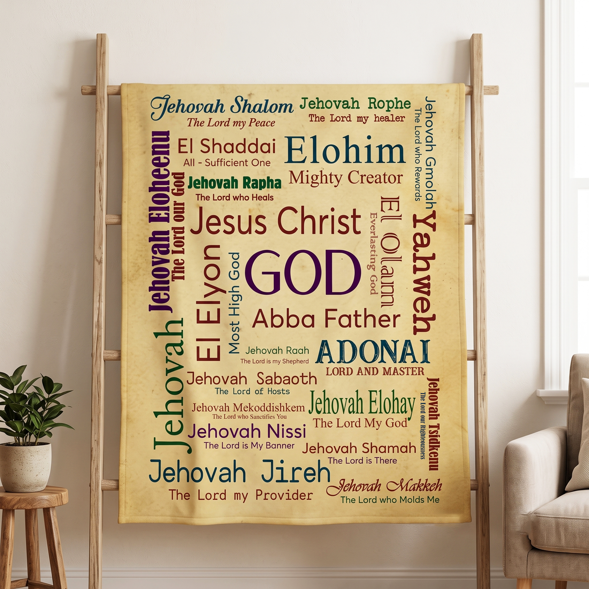 Jesus Christ God Abba Father Blanket