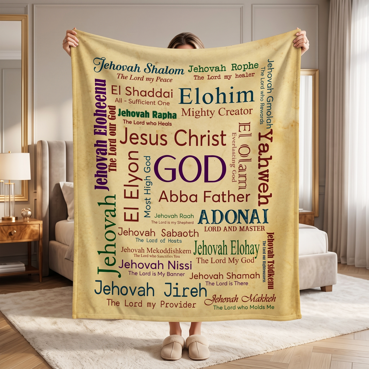 Jesus Christ God Abba Father Blanket