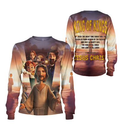 Jesus Christ The King of Kings and Lord of Lords 1 Timothy 6:15 3D All Over Print T-Shirt And Hoodie
