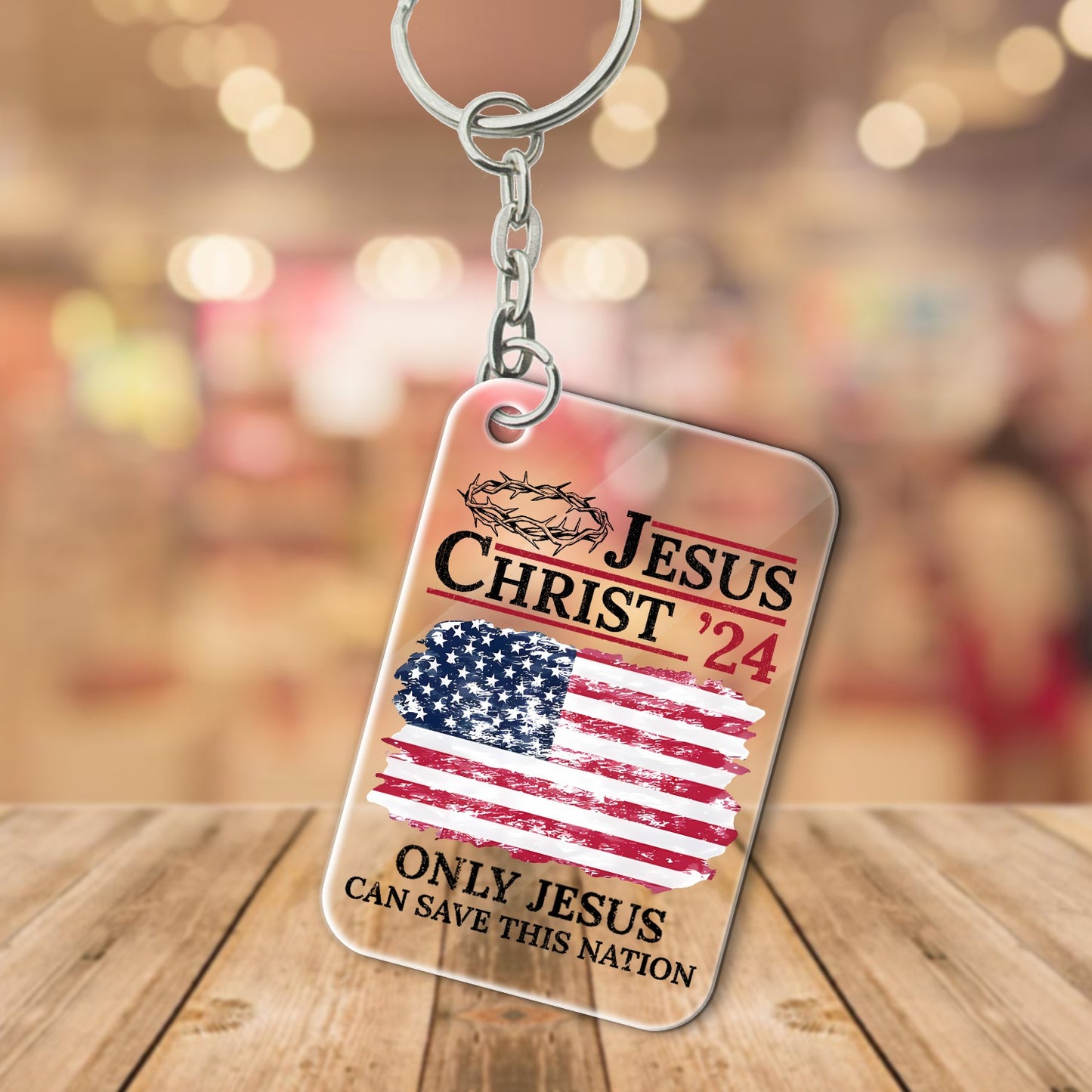 Jesus Christ ‘24 Only Jesus Can Save This Nation Acrylic Keychain