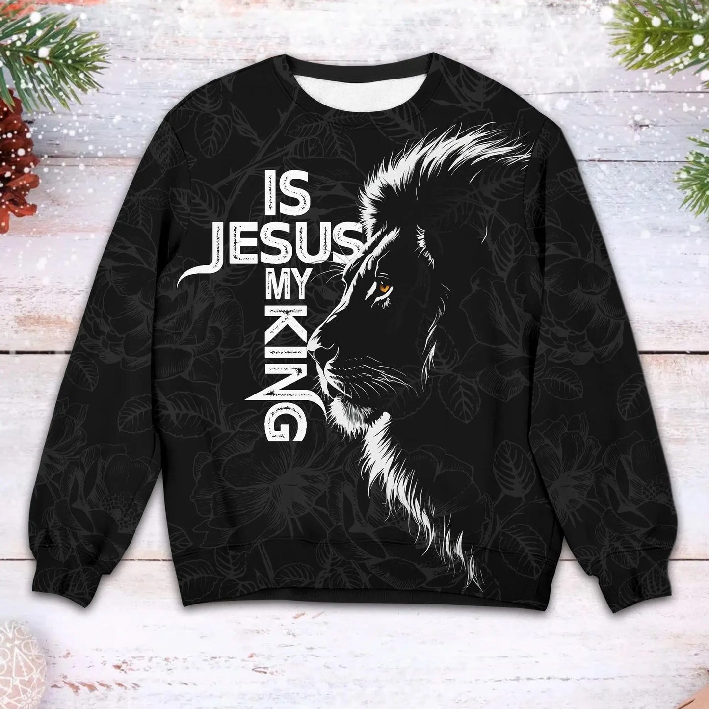 Jesus Is My King, 3D Christian Apparel - Inspirational Christian 3D All Over Print T-Shirt And Hoodie