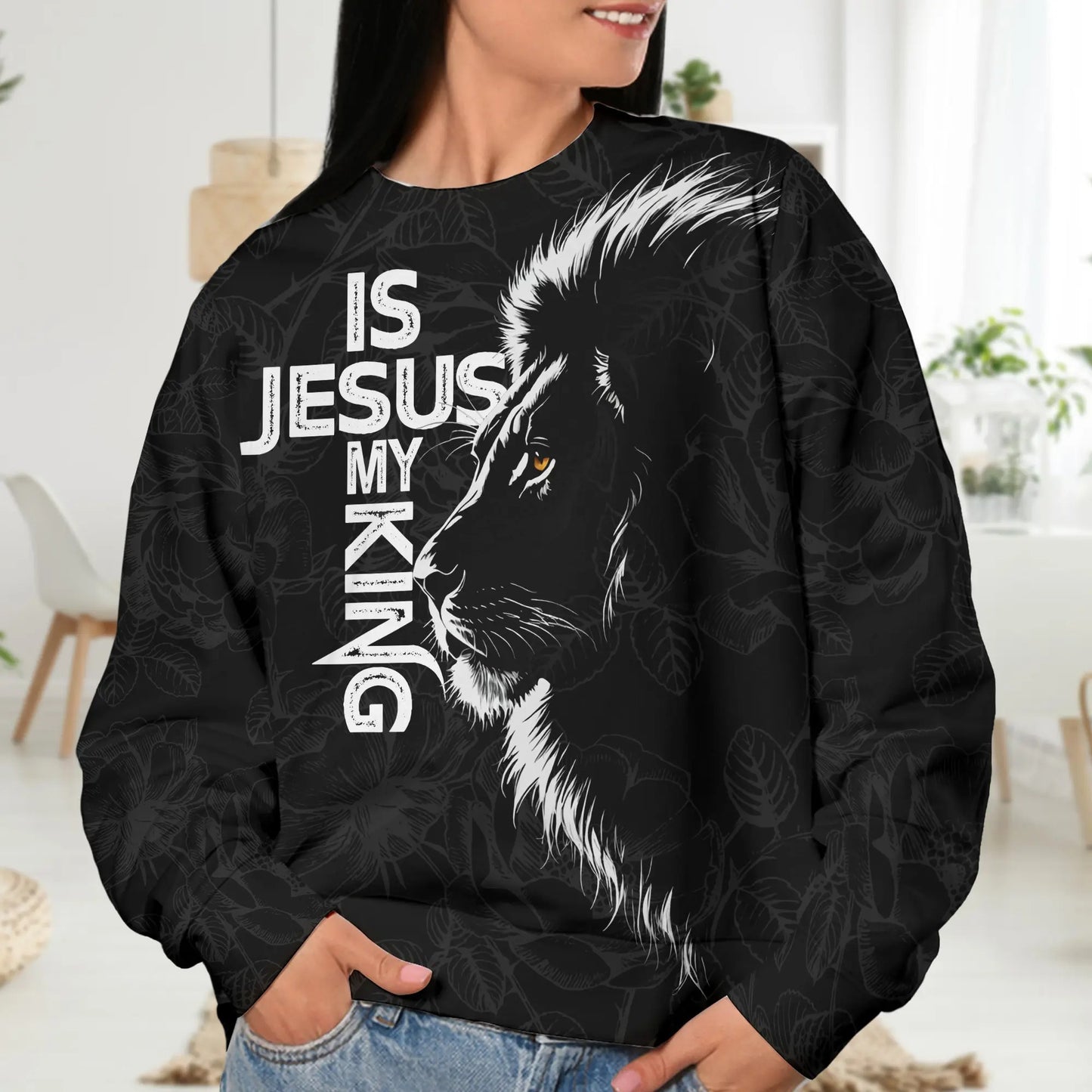 Jesus Is My King, 3D Christian Apparel - Inspirational Christian 3D All Over Print T-Shirt And Hoodie