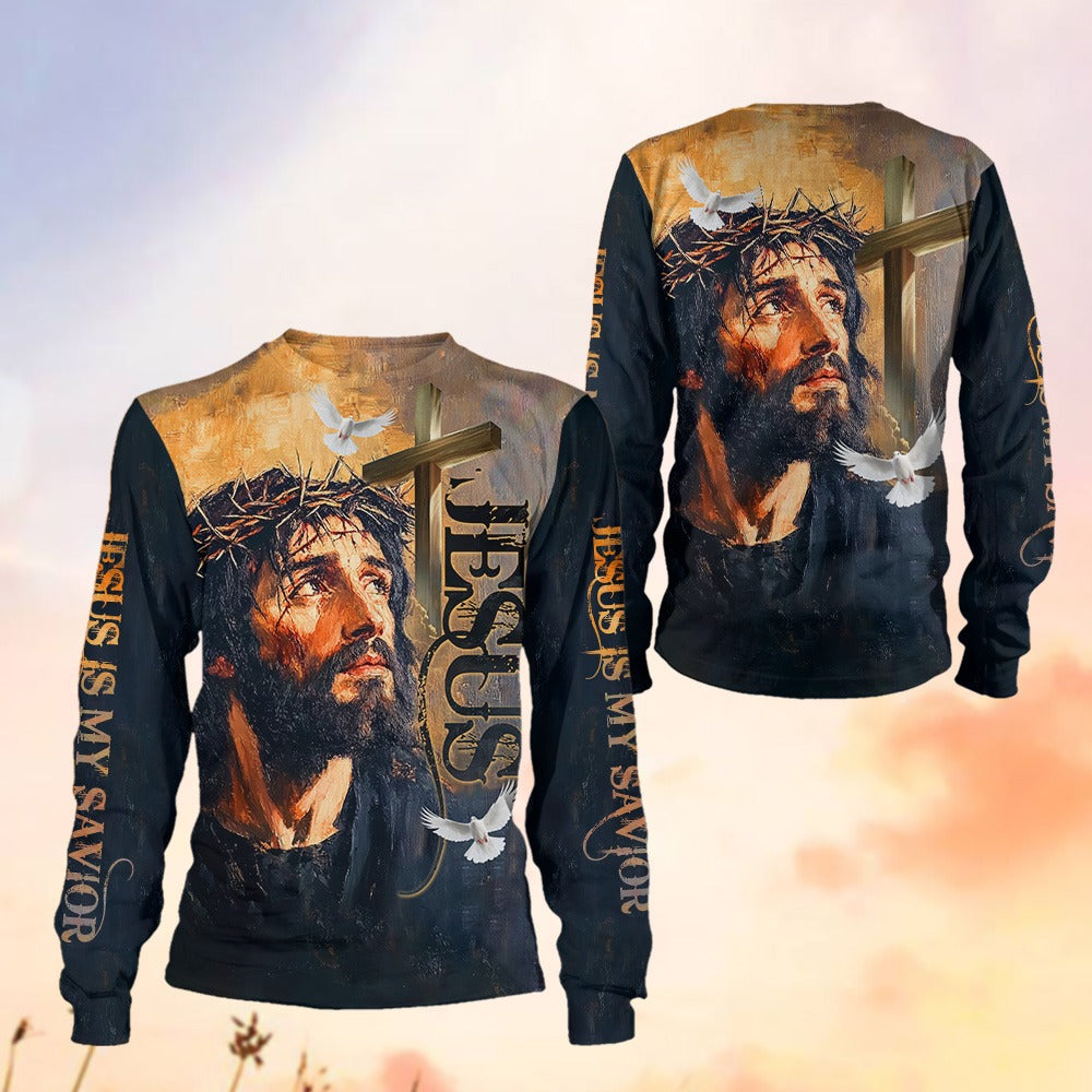 Jesus Is My Savior Crown Of Thorns, Christian Faith 3D All Over Print T-Shirt And Hoodie