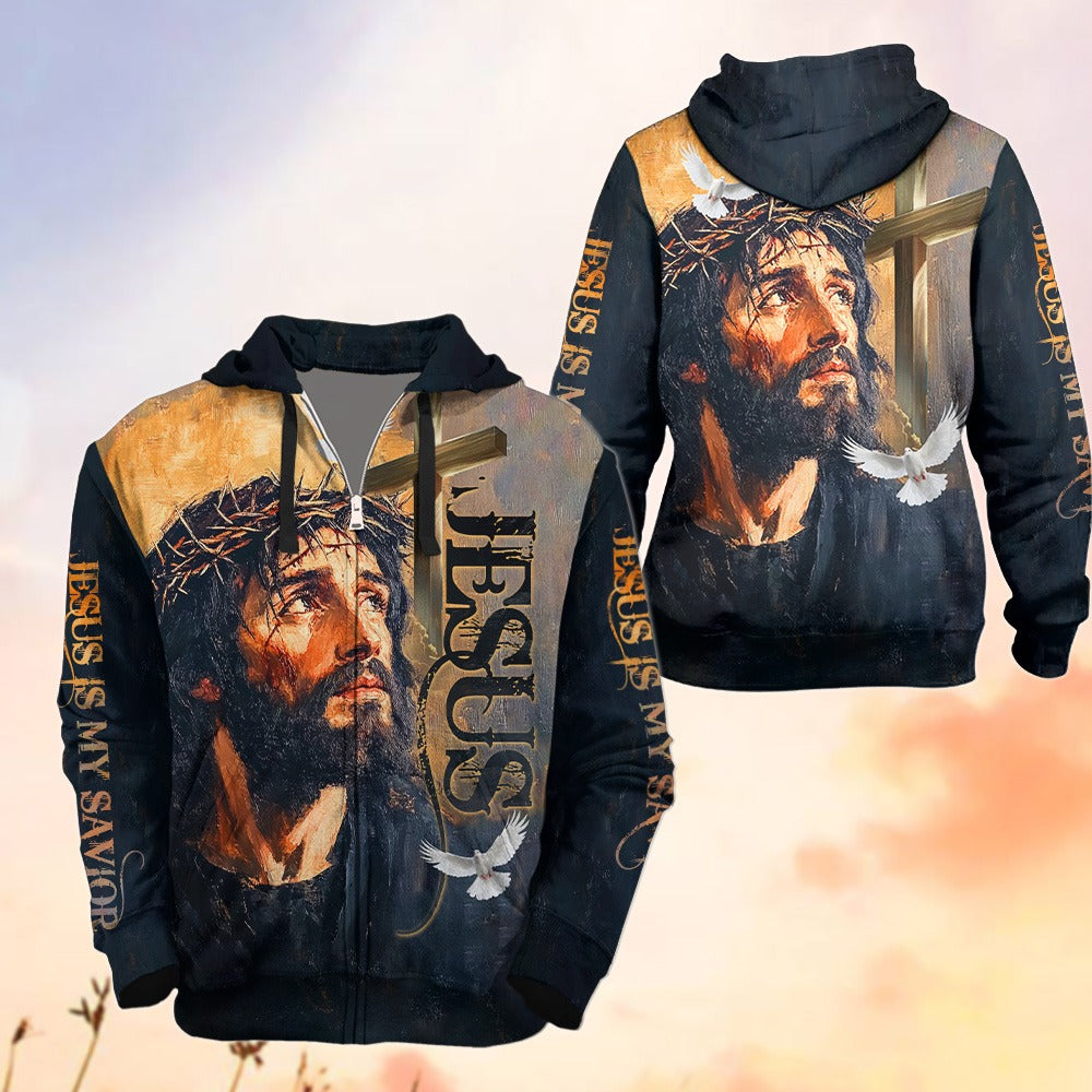 Jesus Is My Savior Crown Of Thorns, Christian Faith 3D All Over Print T-Shirt And Hoodie