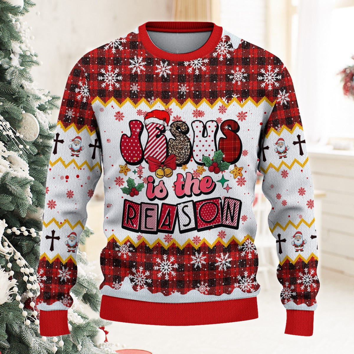 Jesus Is The Reason Christmas Sweater, Christian Christmas Ugly Sweatshirt