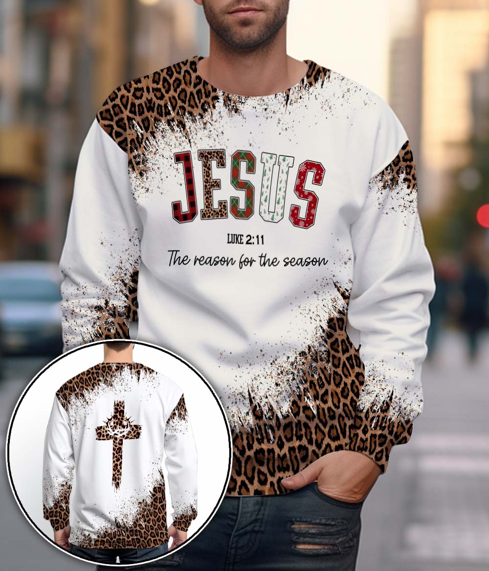 Jesus Is The Reason For The Season Luke 2:11 3D All Over Print T-Shirt And Hoodie