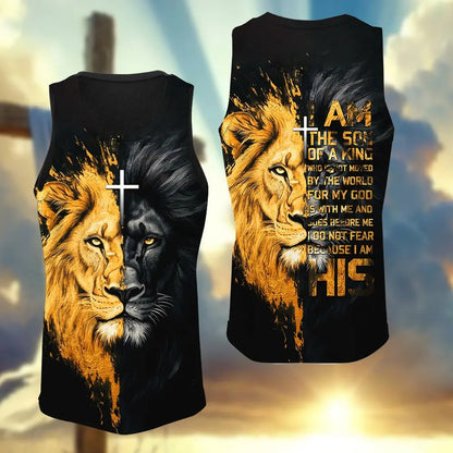 Jesus Lion Of Judah, I Am The Son Of A King - Inspirational Christian 3D All Over Print T-Shirt And Hoodie