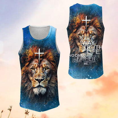 Jesus Lion Of Judah, I Am The Way And The Truth John 14:6 - Inspirational Christian 3D All Over Print T-Shirt And Hoodie