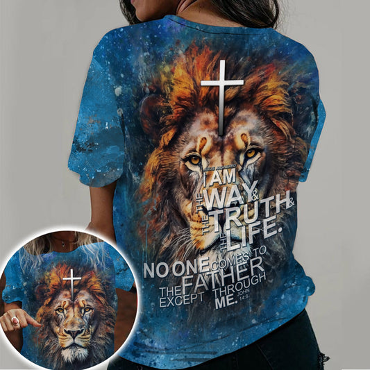 Jesus Lion Of Judah, I Am The Way And The Truth John 14:6 - Inspirational Christian 3D All Over Print T-Shirt And Hoodie