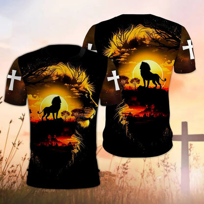 Jesus Lion Of The King, Gifts For Christian - Inspirational Christian 3D All Over Print T-Shirt And Hoodie