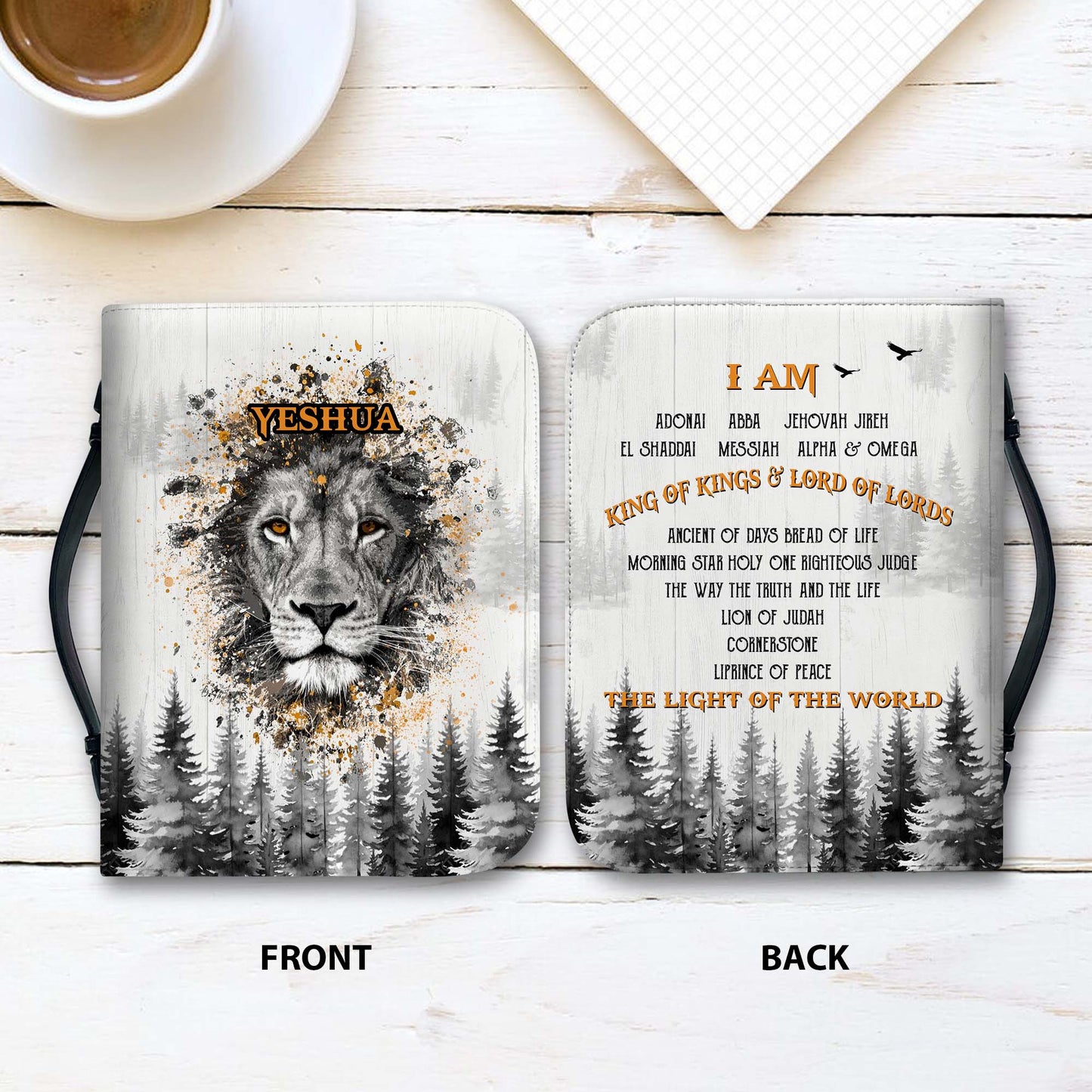 Jesus Lion of Judah King of Kings and Lord of Lords Leather Bible Cover