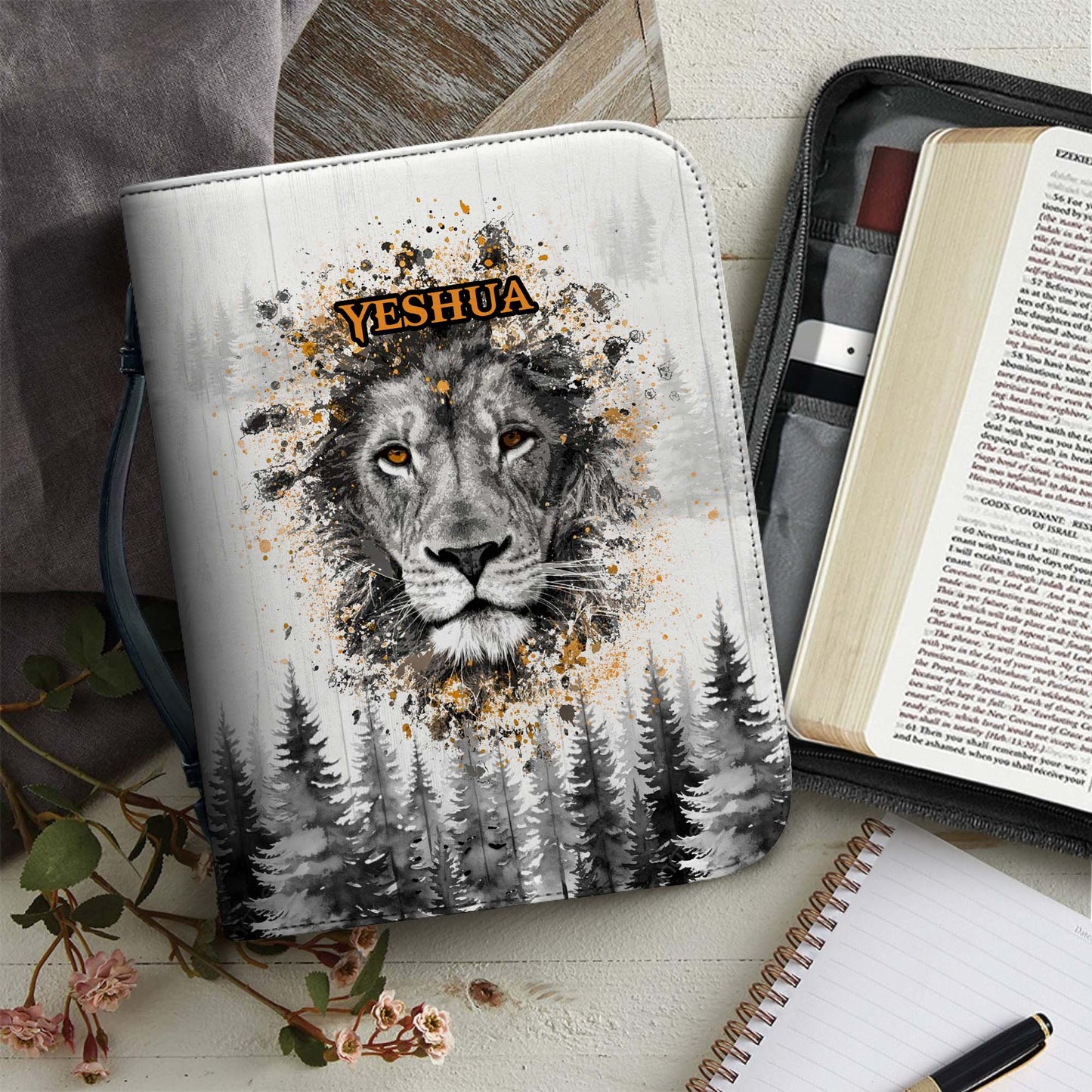 Jesus Lion of Judah King of Kings and Lord of Lords Leather Bible Cover