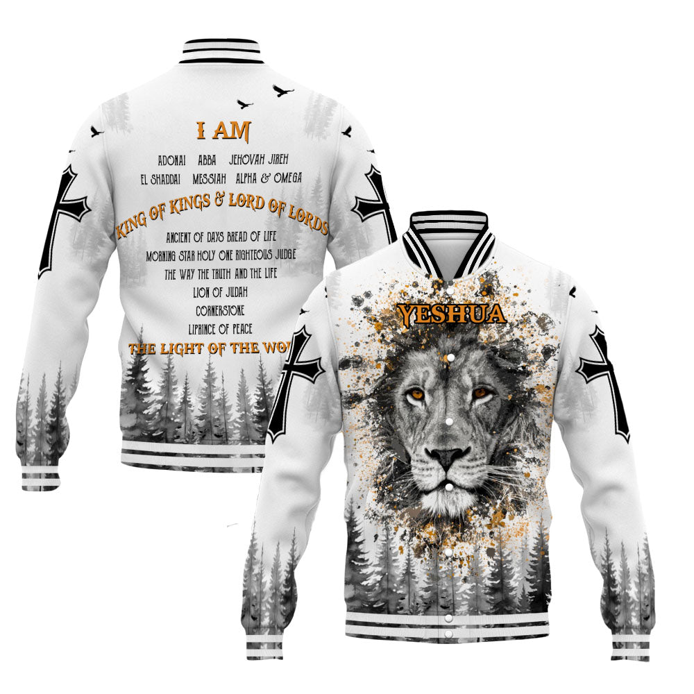 Jesus Lion of Judah King of Kings and Lord of Lords Varsity Jacket
