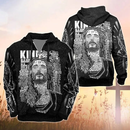 Jesus Names Hoodies, Jesus Christ Name 3D Hoodies, Christian 3D All Over Print T-Shirt And Hoodie