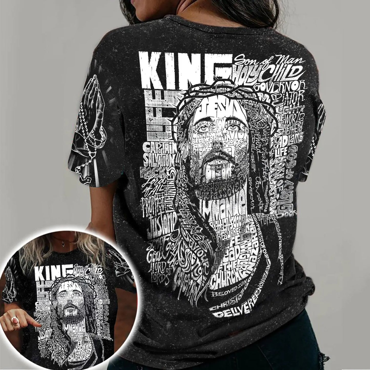 Jesus Names Hoodies, Jesus Christ Name 3D Hoodies, Christian 3D All Over Print T-Shirt And Hoodie