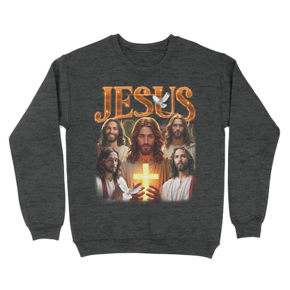 Jesus Bootleg Vintage Sweatshirt, Gift Christian Faith Christ, Funny Retro Christian Religion Sweatshirt