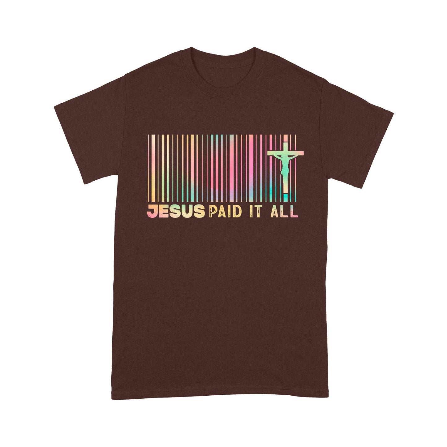 Jesus Paid It All Receipt Shirt, Inspirational Christian Barcode T-Shirt