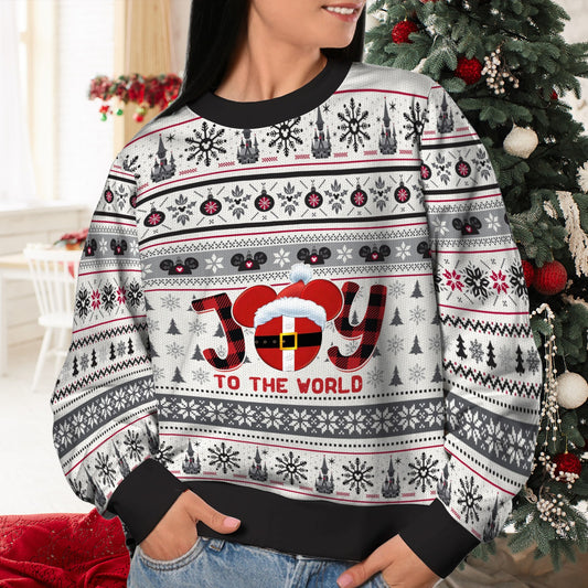 Joy To The World Mouse Christmas Ugly Sweatshirt