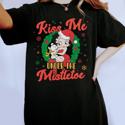 Kiss Me Under The Mistletoe Christmas T-Shirt