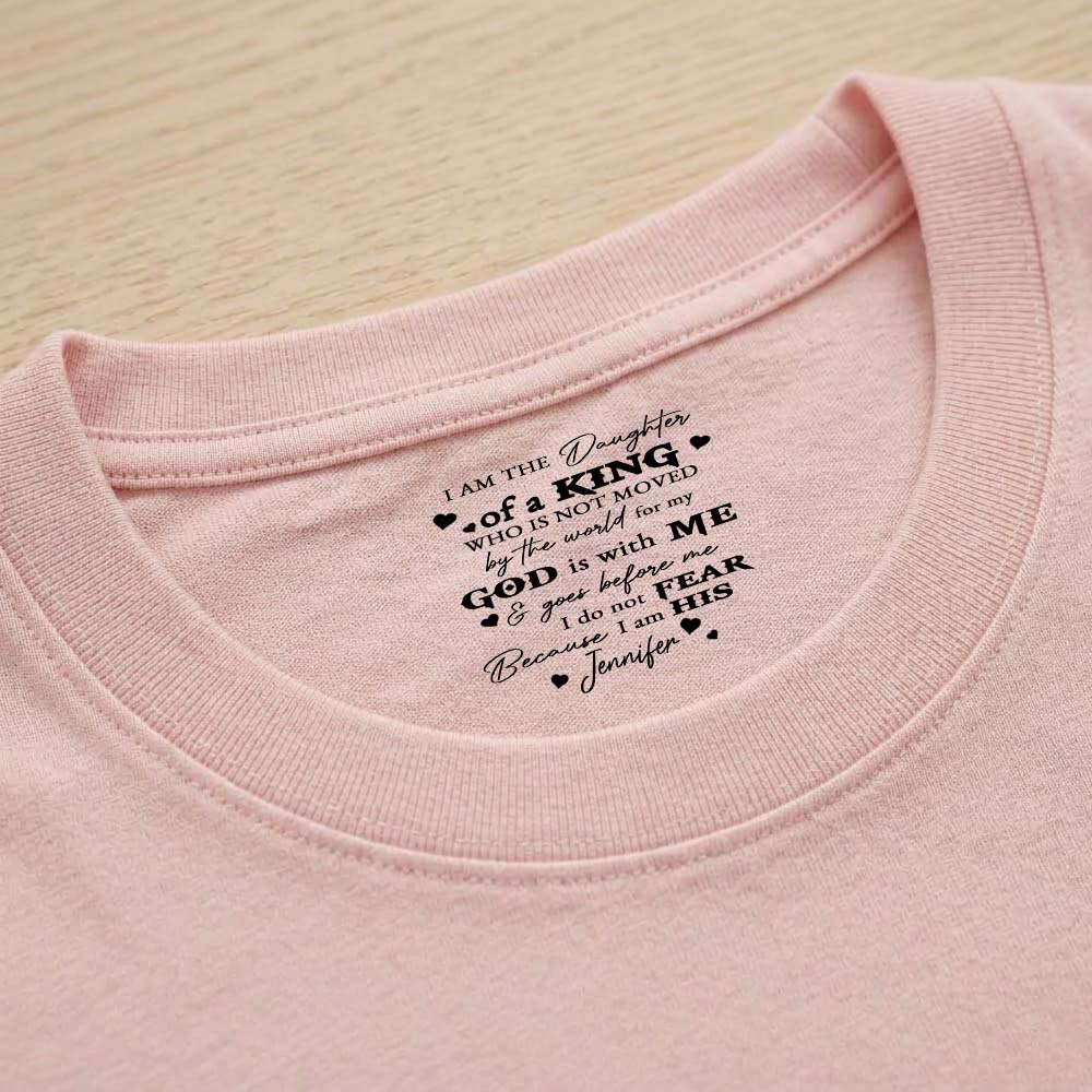 Personalized I Am The Daughter Of A King T-Shirt Print Neck
