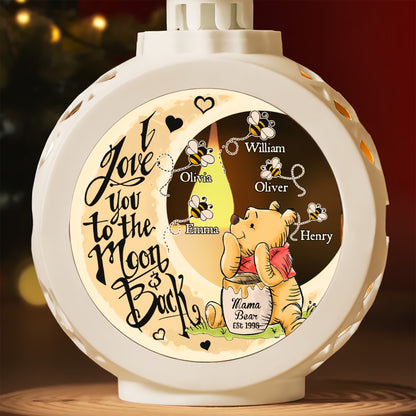 Mama Bear I Love You To The Moon And Back - Personalized Candlelight Lantern Ornament