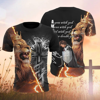 Man Warrior Of God - Amen Never Doubt God - Personalized 3D All Over Print T-Shirt And Hoodie