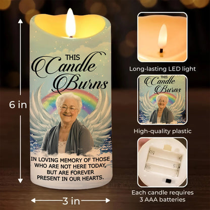 Memorial Photo Candle, In Loving Memory Of Those Who Are Not Here Today - Personalized Photo Led Candle