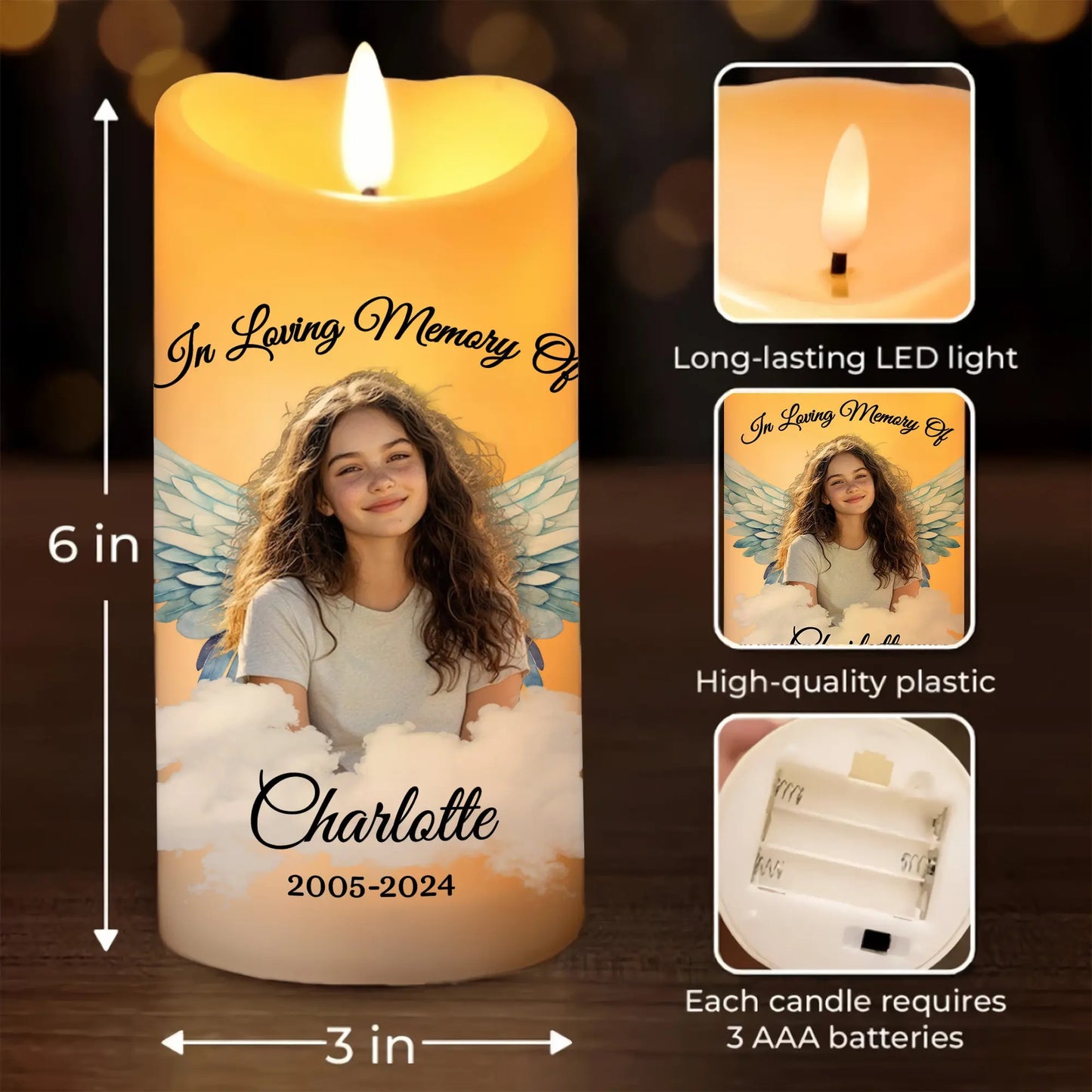 Memorial Photo Candle, There Are Some Who Bring A Light - Personalized Photo LED Candle