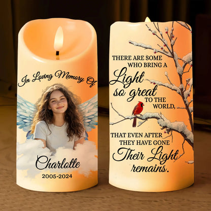 Memorial Photo Candle, There Are Some Who Bring A Light - Personalized Photo LED Candle