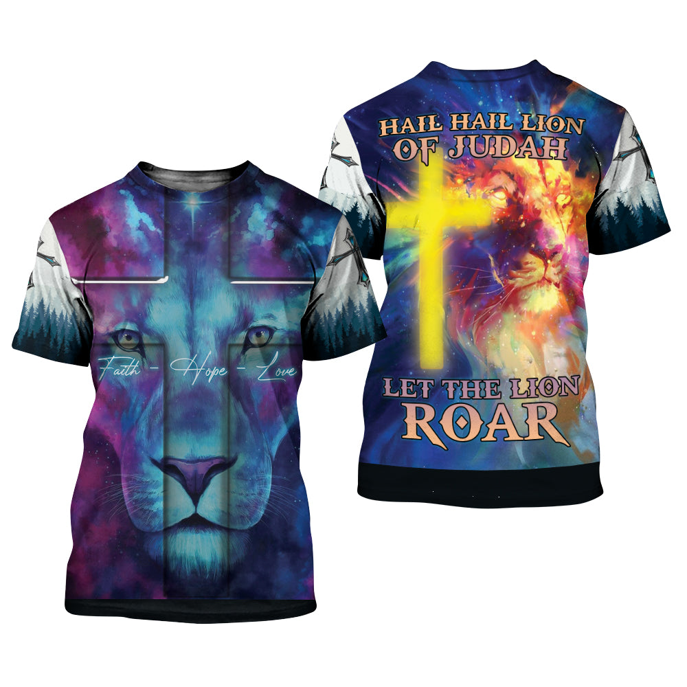 Hail Hail Lion Of Judah Let The Lion Roar 3D All Over Print Sweatshirt And Hoodie