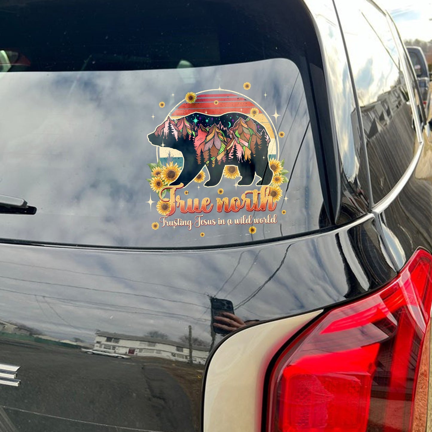 Mountain Bear True North Trusting Jesus In A Wild World Sticker Decal