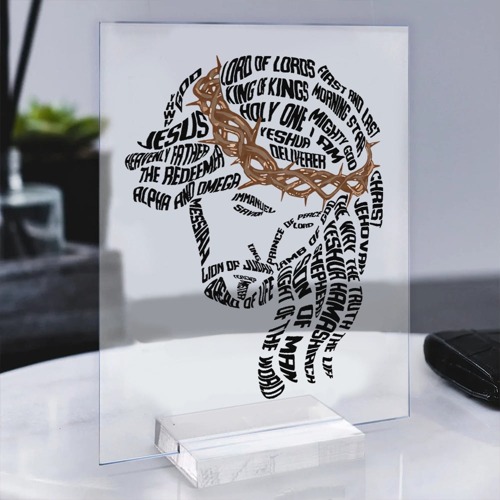 Names of Jesus Christ Acrylic Plaque – Christian Gift, Religious Wall Art, Faithful Home Decoration