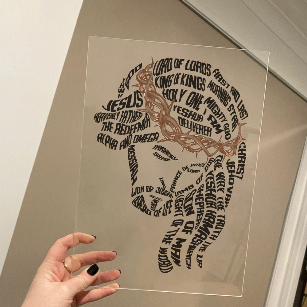 Names of Jesus Christ Acrylic Plaque – Christian Gift, Religious Wall Art, Faithful Home Decoration