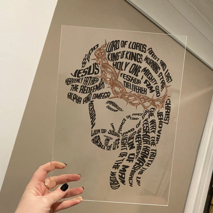 Names of Jesus Christ Acrylic Plaque – Christian Gift, Religious Wall Art, Faithful Home Decoration