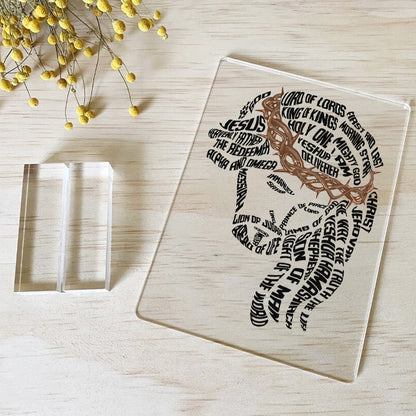 Names of Jesus Christ Acrylic Plaque – Christian Gift, Religious Wall Art, Faithful Home Decoration