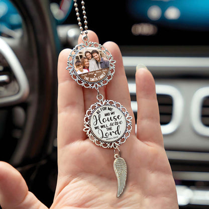 Personalized As For Me And My House We Will Serve The Lord Joshua 24:15 Photo Car Charm