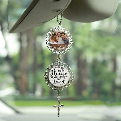 Personalized As For Me And My House We Will Serve The Lord Joshua 24:15 Photo Car Charm