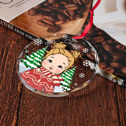 Personalized Baby Christmas Cute Christmas Gifts For Baby Glass Ornament